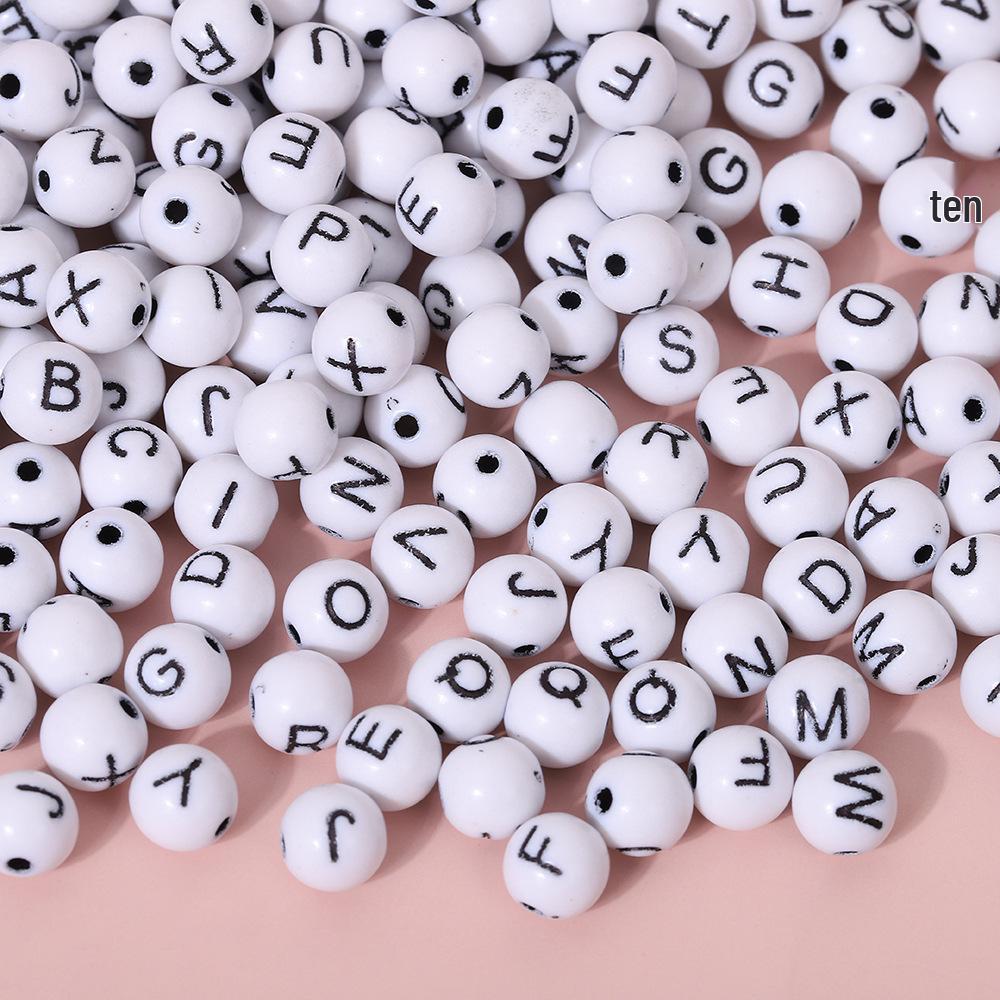 Acrylic Letter Beads for Kids' Jewelry Making – Educational DIY Beading Accessories