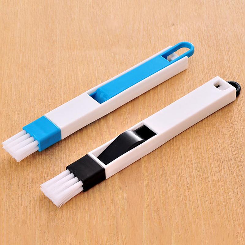 Portable Two-In-One Cleaning Brush Multifunctional Door And Window Keyboard Groove Cleaner Dust Shovel Window Rail Cleaning Tool