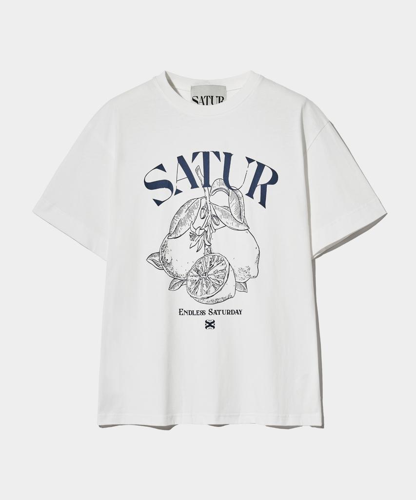 Seteo Capri Citron Drawing Summer Graphic Short Sleeve T-Shirt Resort Ivory