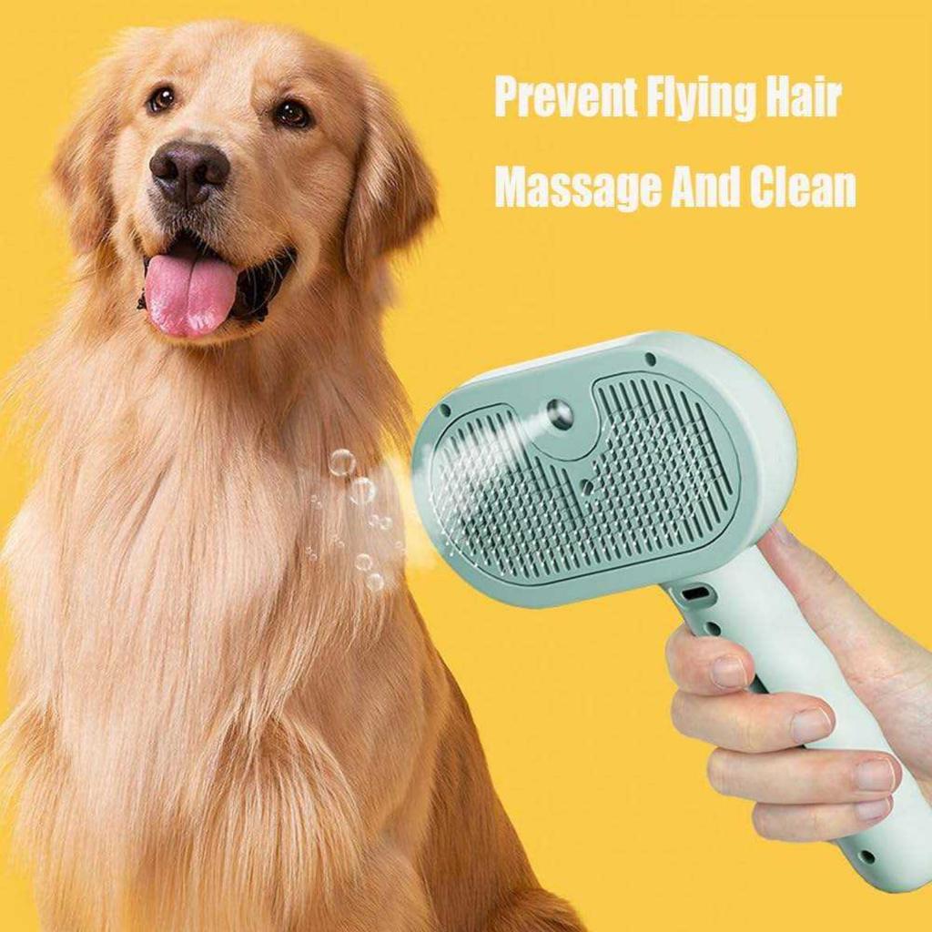 Dog Comb Pet Steam Massage Brush Safe Round Head Soft Teeth Spray Hair Removal Comb for Dog Universal for Cats Dogs Accessories