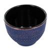 2 tasses en fonte bleu et bronze - 0,15 L