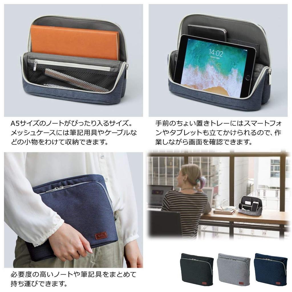 Sonic Smartasta Wide A5 Gray Bag-in-Bag U-Trim UT-1902-GL