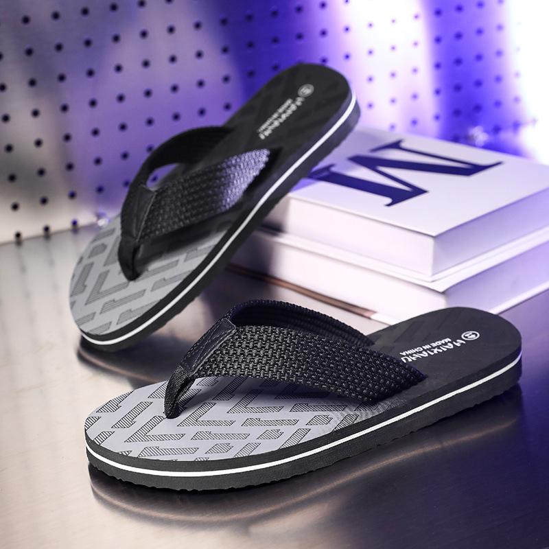 

Summer beach men s flip-flops sandals home black new slippers men s fashion casual 39 чёрный