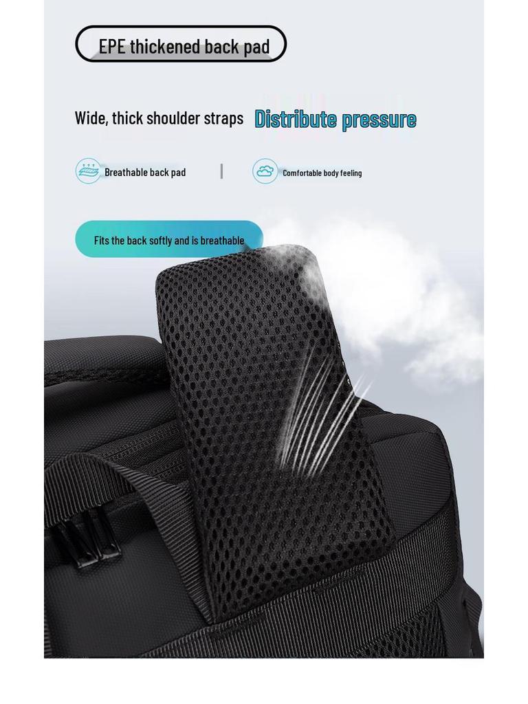 Expandable Water-Repellent Multifunction Travel Backpack with Large Capacity