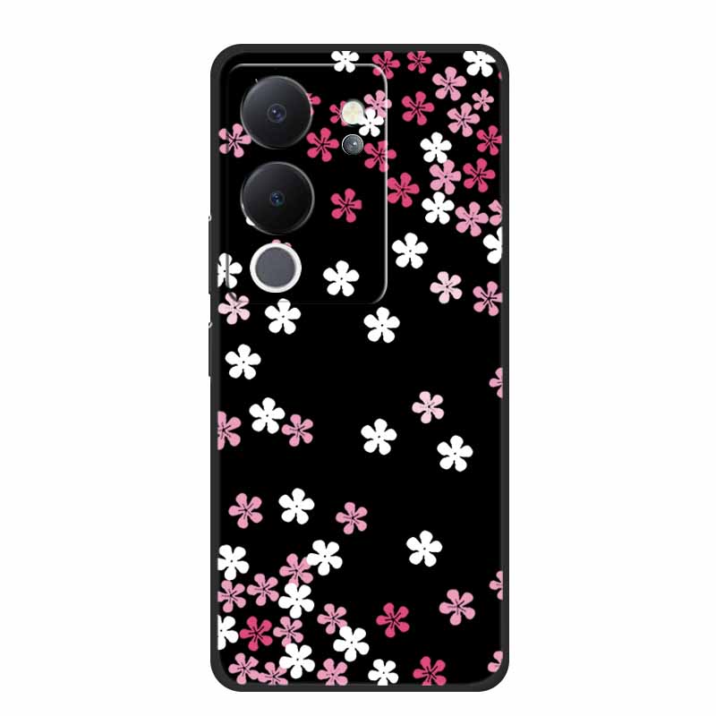Funda For Vivo V30 Lite Case Cute Cartoon Cat Black Silicone Shockproof Soft Phone Cases For Vivo V30 Lite Back Cover Case Bag