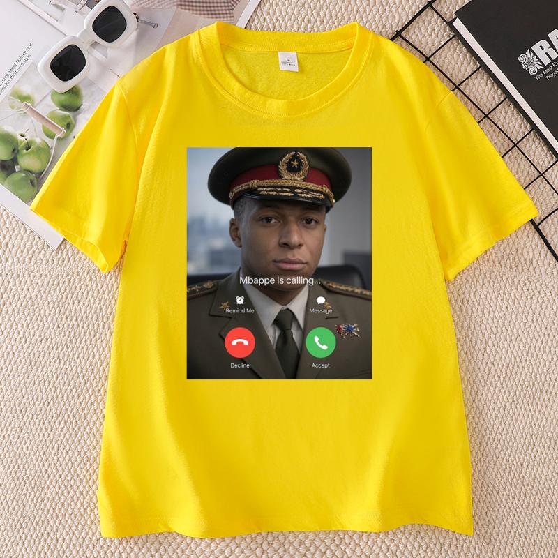 Kylian Mbappe Dictator Tshirt Unisex Unisex TShirt Casual T Shirt Cotton Short Sleeve Round Neck Tees Unisex Y2k Popular Funny Top