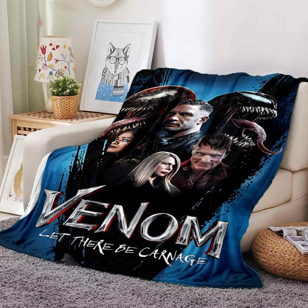 1pc Venom Moonlit Transformation flannel Blanket for Super Soft Cute Comfort Blanket for Travel Bedding Couch Sofa Blanket Y82524