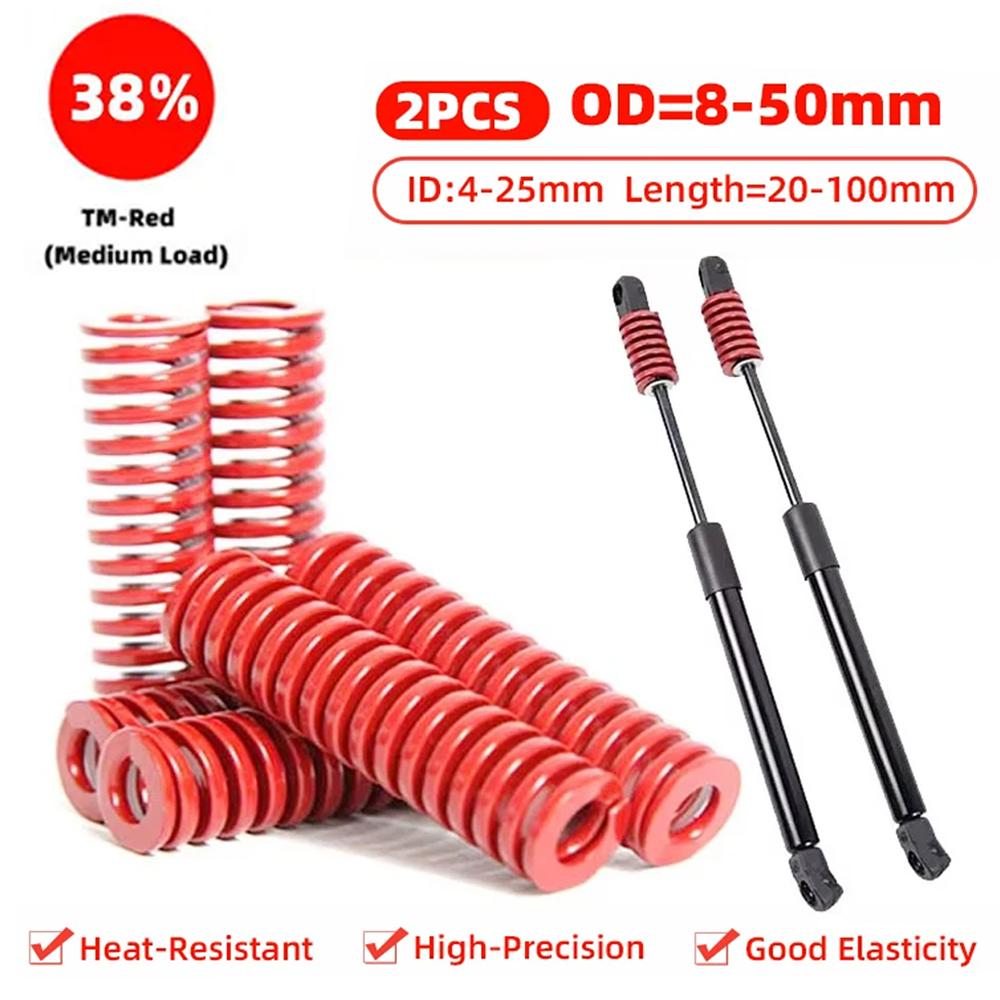 2 Peças Mola de Molde de Carga Média TM Mola Helicoidal Mola Espiral Ferramenta de Mola de Compressão de Estamparia Para Suporte de Barra de Levantamento de Amortecedor de Porta-malas Traseiro de Carro