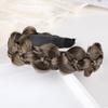 Braided Headband with Teeth Synthetic Heat-Resistant Fibers Realistic Human Hair Headband Secure Hair Fix Hair Hoop