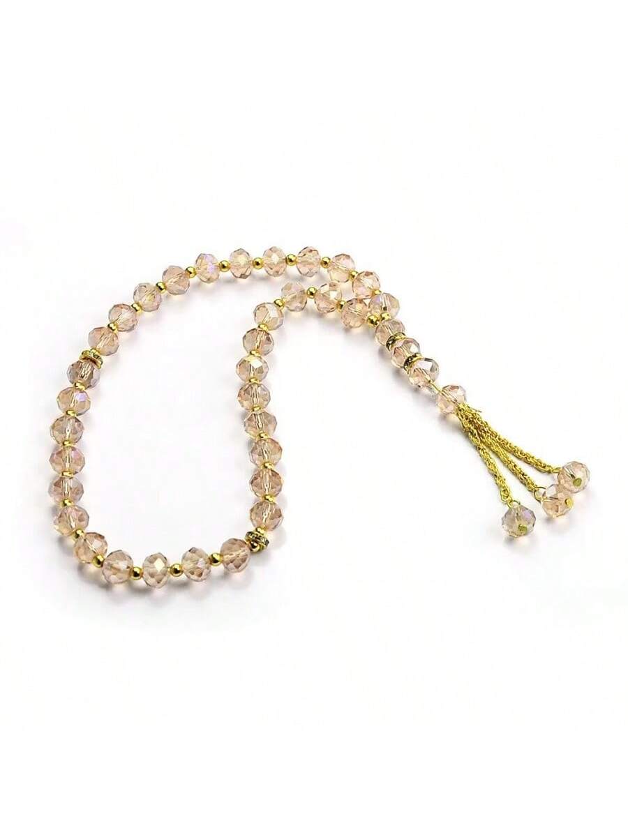 Simple crystal glass prayer beads with 33 beads and 10 grams. Muslim prayer blessing beads. High-end gift.