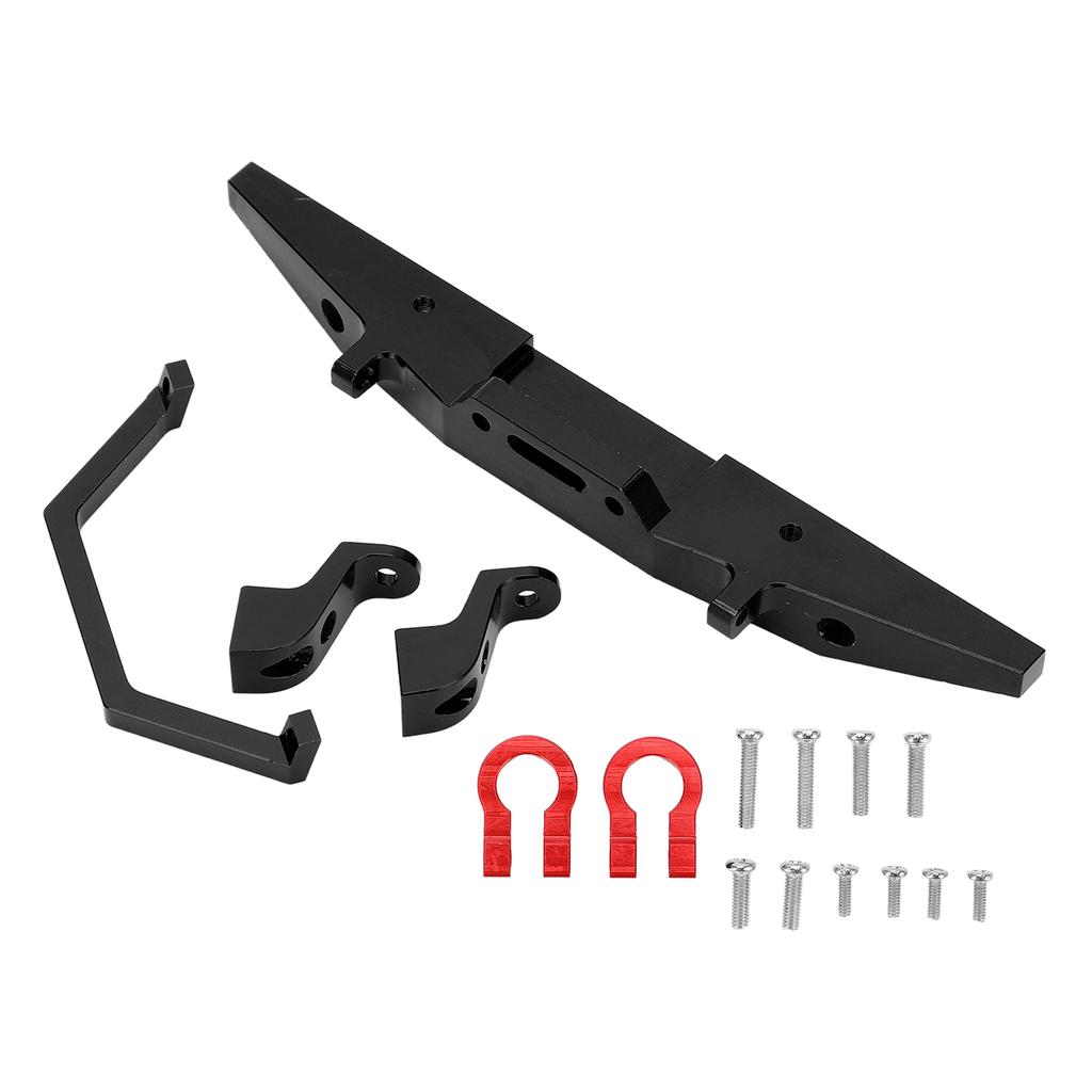 RC Car Front Bumper Metal Aluminium Car Defender with Trailer Buckle for MN D90 1 12 RC Car VehicleBlack
