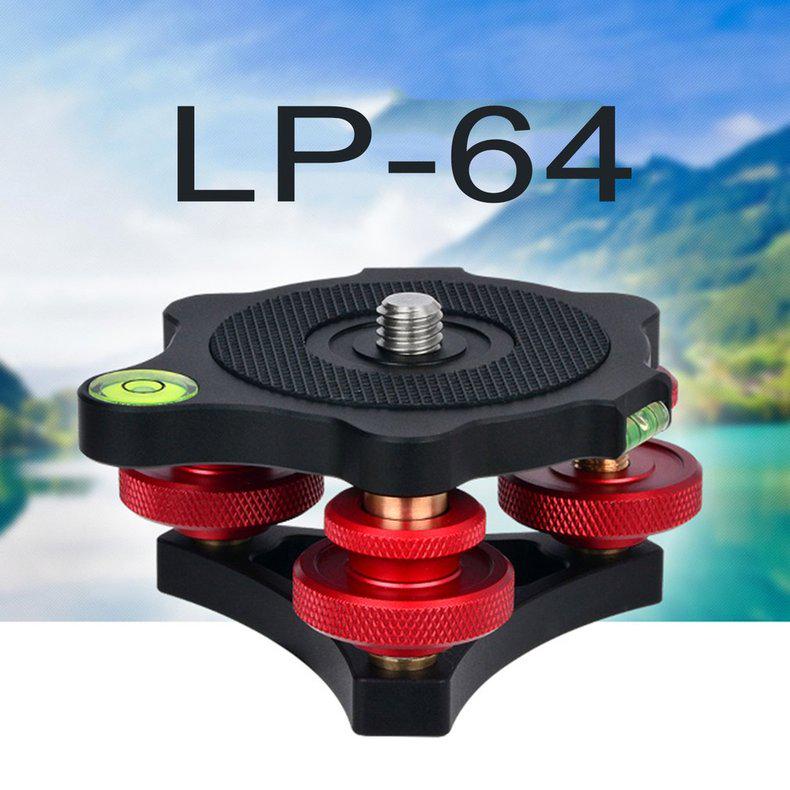 Uqiangbao Fit LP-64 Camera Tripod Head Leveling Base Aluminum Alloy Triple-Wheel Precision Leveler Bubble Level 3/8 Screw Load 15kg Uqiangbao Fit LP-64 Camera Tripod Head Leveling Base Aluminum Alloy Triple-Wheel Precision Leveler Bubble Level 3/8 Screw Load 15kg