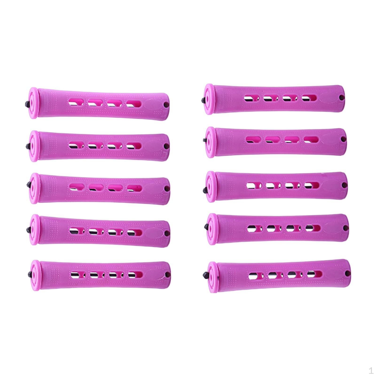 

10 Pieces Cold Wave Rods Plum Red Hair Perm Rods, Fluffy ,Easy to Use ,Women