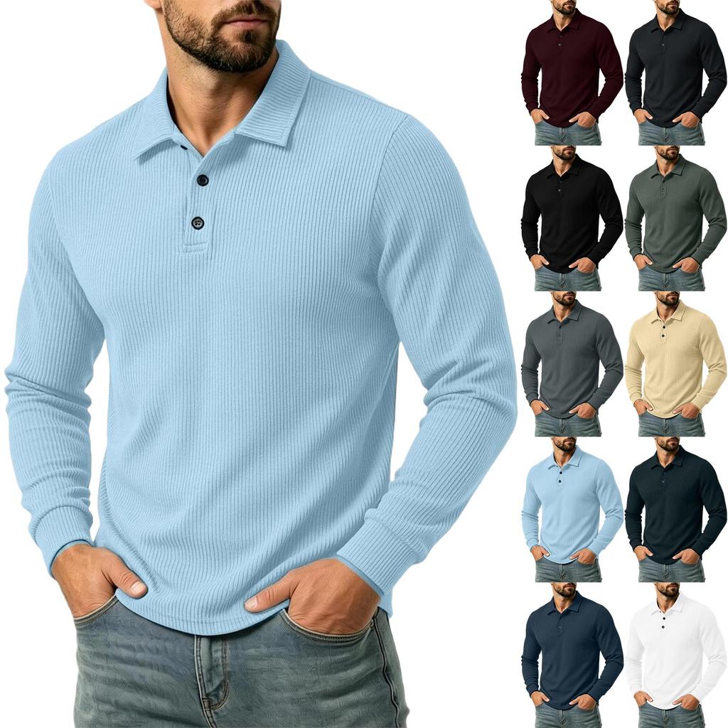 Men's Slim Fit Corduroy Pullover Sweater Knit Top for Casual Daily Wear