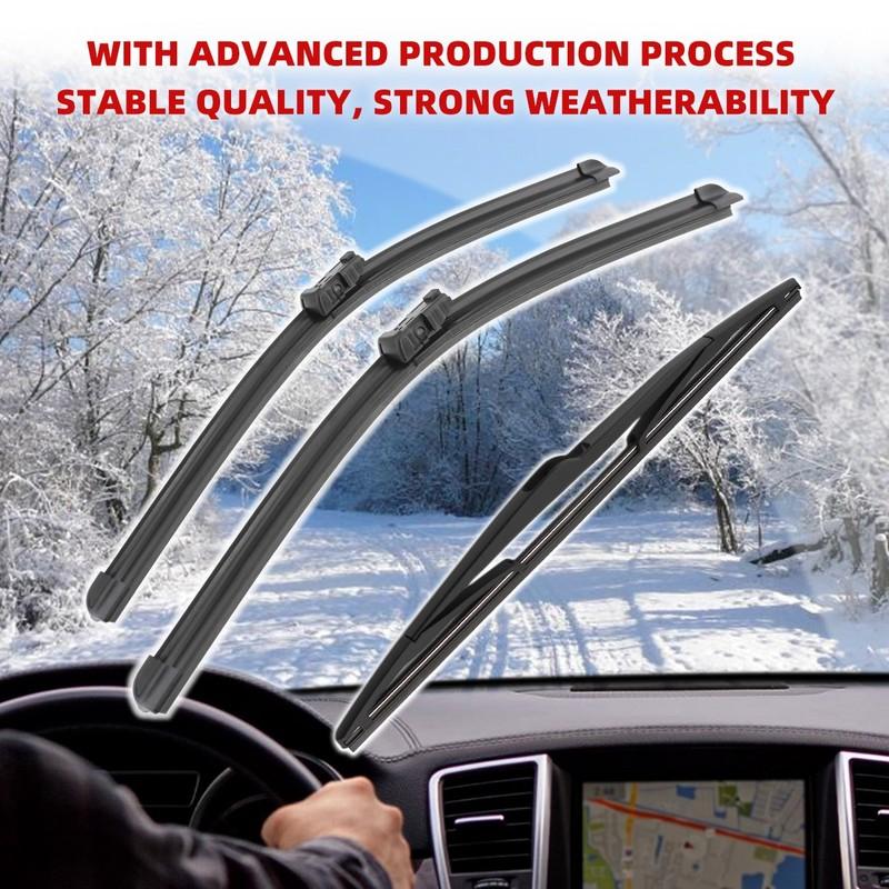 For Ford Galaxy MK3 2006-2014 30"+26"+14" Front Rear Wiper Blades Brushes Cutter Accessories 2008 2009 2010 2011 2012 2013 2014