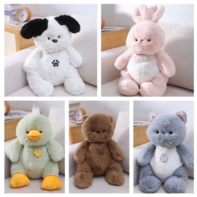 Bear Kitten Bunny Puppy Duck Plush Toy Sleeping Pillow Animal Doll Decoration