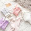 Coral Fleece Socks Medium Tube Socks Season Thickened Warm Confinement Socks Small Hairball Cute Home Sleep Socks Women