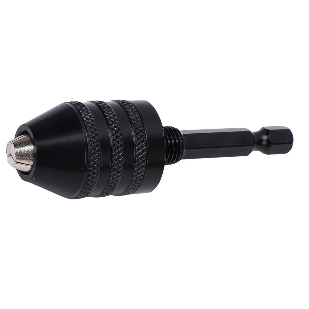 1Celsius4\ Hex Shank Drill Chuck, 3 Jaw Adapter Clamping Range Conversion Chuck for Cordless Screwdriver, Wide Compatibility with Alloy Steel Constru