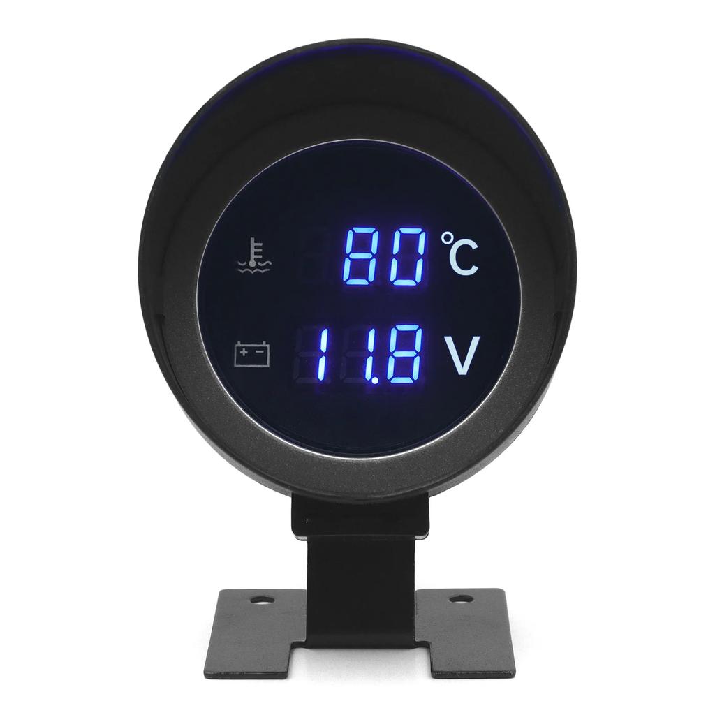 AD Motorcycle Car Modified Water Temperature Meter Voltmeter 12V 24V Waterproof Digital Gauge With Water Temp Sensor 10mm
