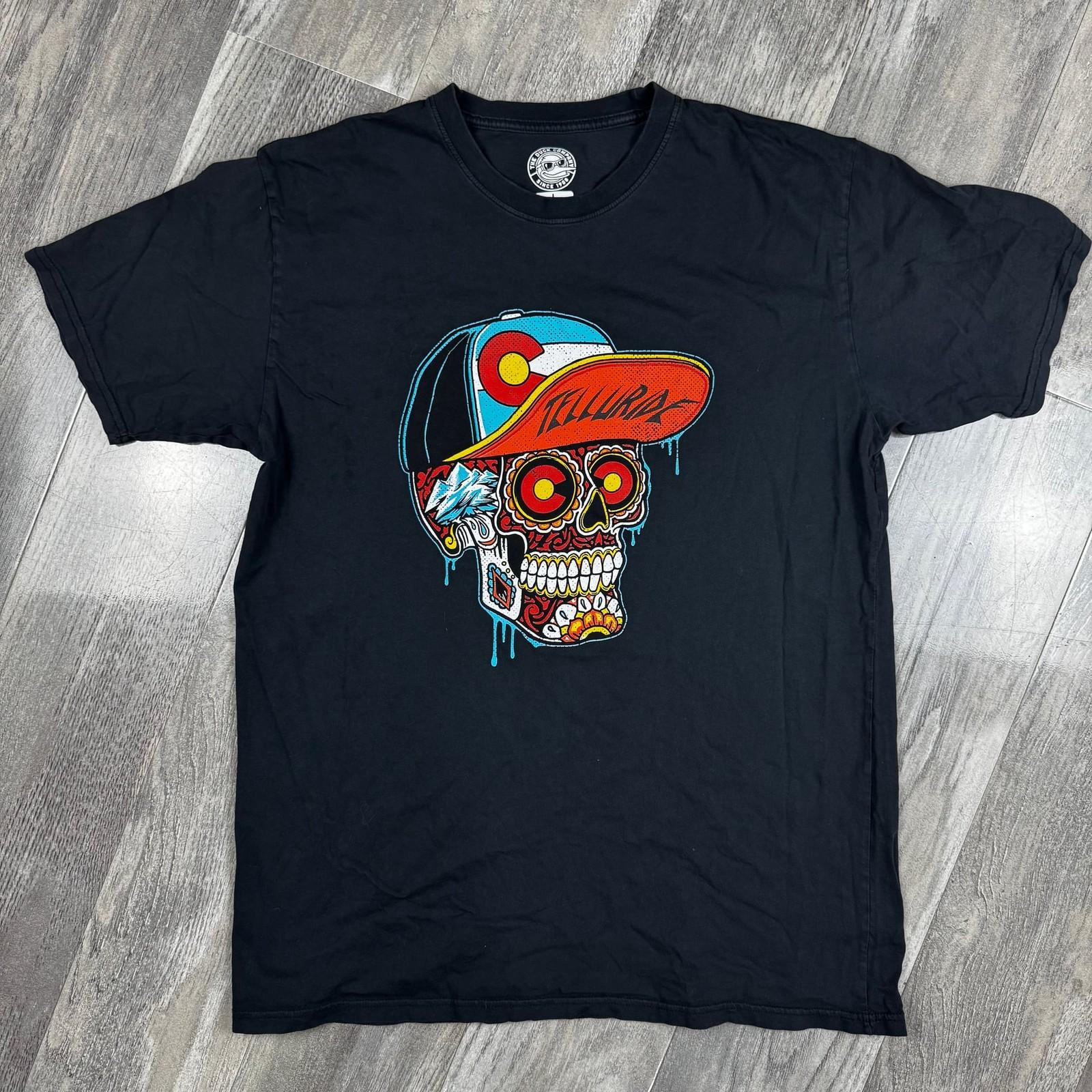 Мужская футболка The Duck Company Telluride Skull Темно-синяя Размер L S разноцветный