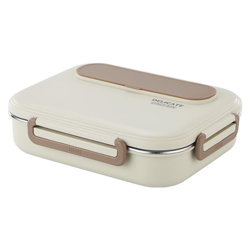 Microwave-Safe 304 Stainless Steel Lunch Box with Lid for Students