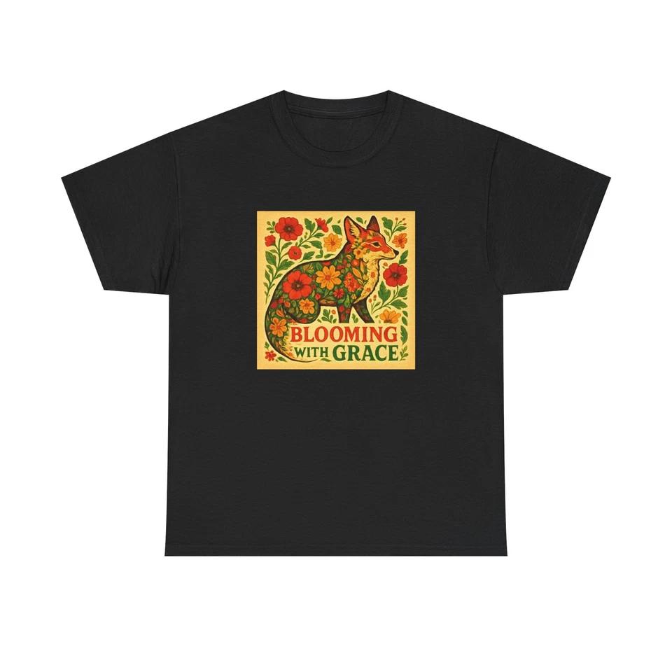 Unisex Adult T Shirt Floral Fox Enchanting Patterns 3XL