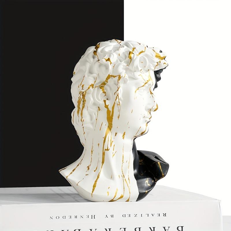 1pc Nordic David Figure Head Resin Sculpture Model Home Ornament Living Room Art Portrait Home Decoration