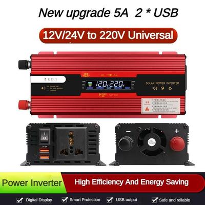1000W/3000W/4000W/6000W Hochleistungs-Universal-USB-Auto-Wechselrichter 12v24v auf 220V Haushaltsstromwandler Tragbarer Sinuswellen-Wechselrichter