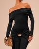 2025 Spring European & American Women's Solid Color One-Shoulder Long Sleeve Slim Fit Dress