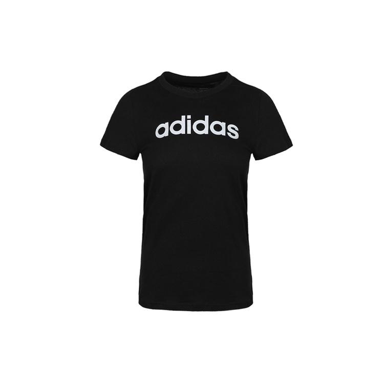 (WMNS) adidas Sports Stylish Short Sleeve Black White Women s DP2361 S