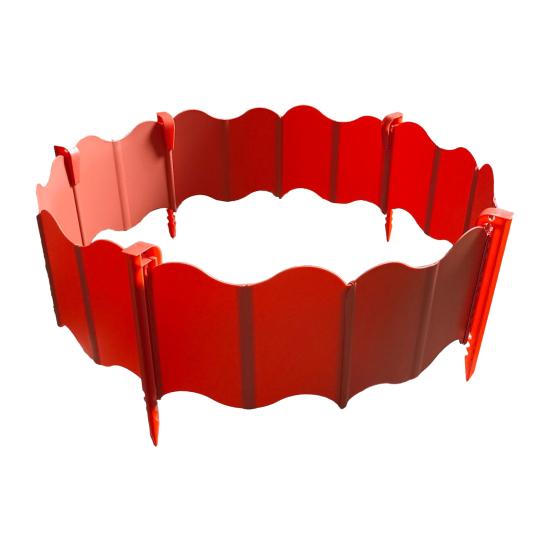 Garden Edging Border No-Dig Design Landscaping Edging Interlocking Plastic Edging Panels with Stakes for Lawn Flower Bed Fence Borders