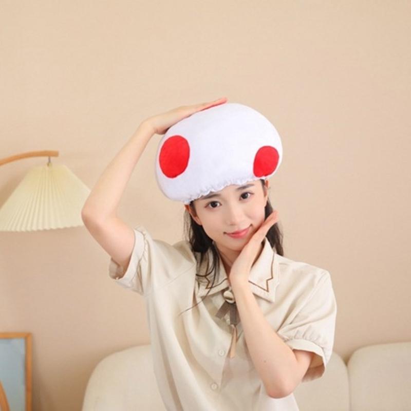 Mushroom Hat for Halloween Costume Hat Festival Party Gathering Headgear Seasonal Party Photoshoots Hat Accessories