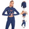 Women's Quick-Dry Hooded Yoga Set: Long Sleeve Top & Peach Butt Leggings
