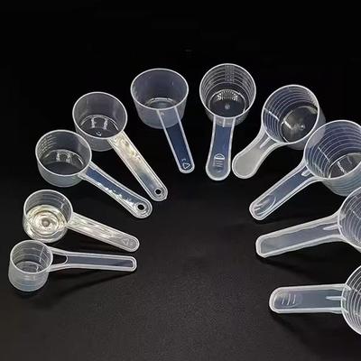 5pcs/set with Scale Flat-bottomed Spoon Transparent Measuring Spoon  Home Kitchen Baking Accessories