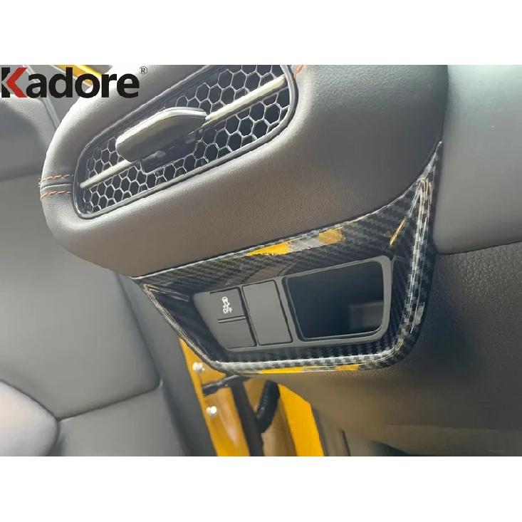 Car Head Light Lamp Switch Button Panel Cover Trim For Honda HR-V  2024 ZR-V -2024 Carbon Fiber Interior Accessories