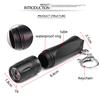  LED Handheld  Portable Small Flashlight Hang Buckle Light Flashlight
