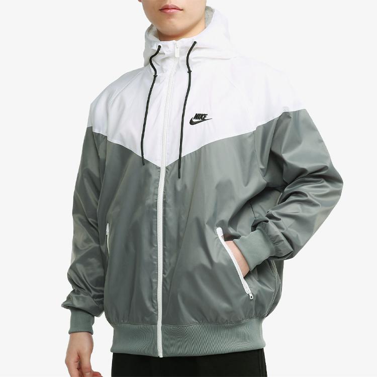 Nike Sportswear Windrunner Training Hooded Woven Jacket Men Outerwear Grey White DA0002-084