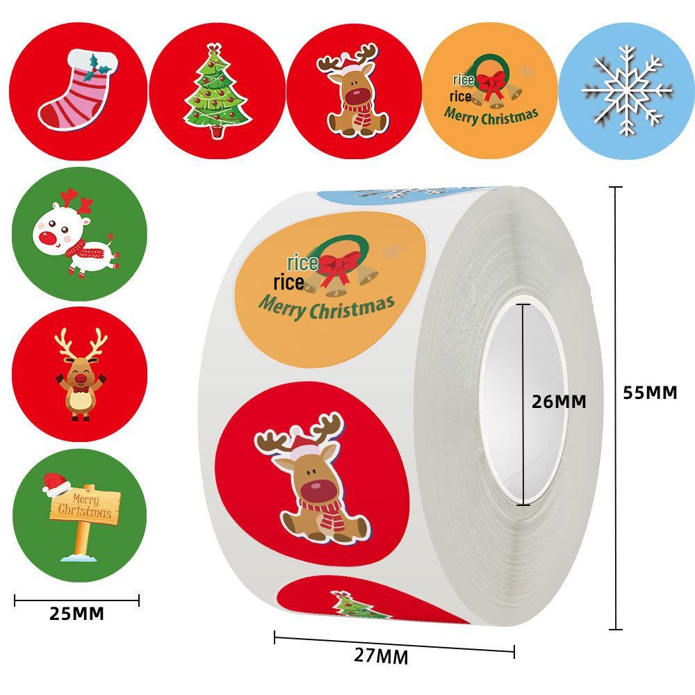 Cartoon Christmas Gift & Reward Self-Adhesive Stickers