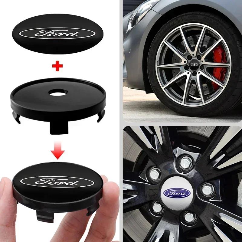 Car Sticker 2026 Ford New 2025 Hot 4PCS 56mm 60mm ABS Wheel Center Caps for Ford Ranger Focus Kuga Mustang MK2 MK3 Hub Cover Bad