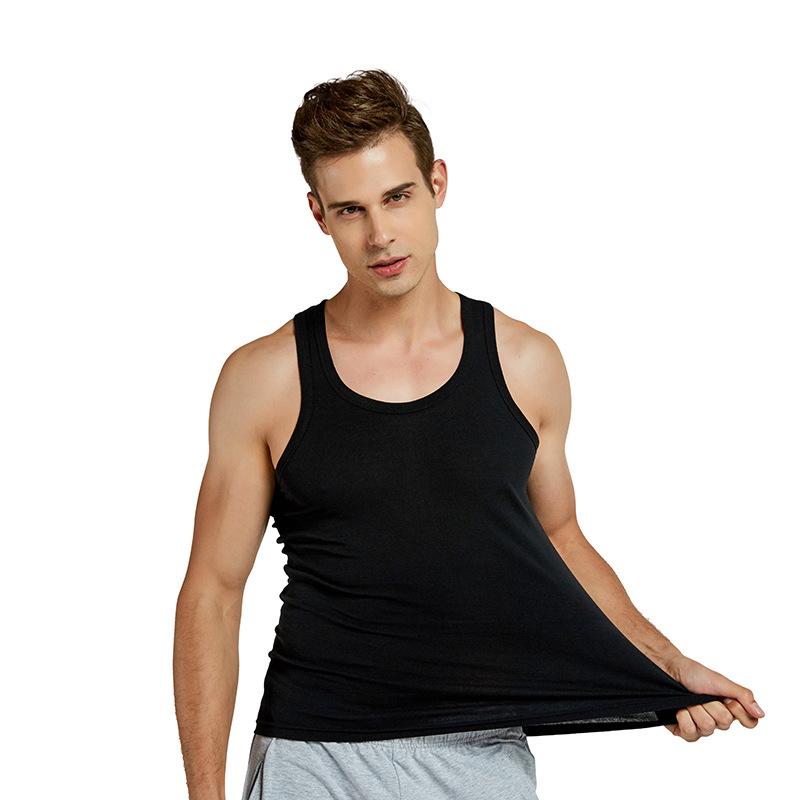 Men's Plus Size Pure Cotton Sleeveless Vest - Summer Base Layer Fitness Top