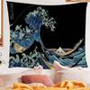great wave Kanagawa Anime Tapestry Hippie Flower Wall Carpets Dorm Decor Wall Hanging Home Decor