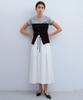 Aubeuawo Belted Shirring Skirt (White)
