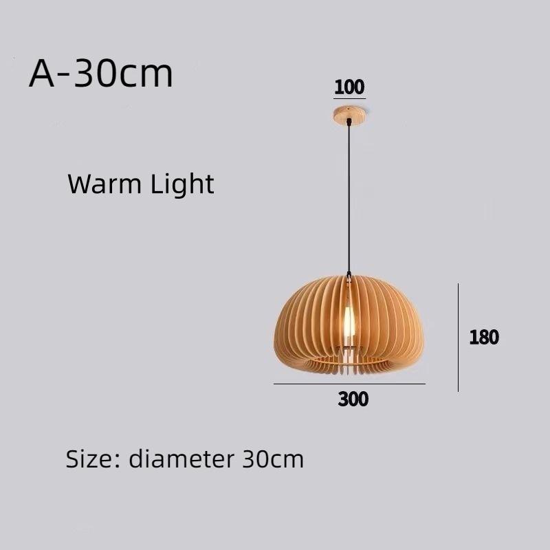Dining Tea Room Wooden Lantern Chandelier Living Room Bedroom Kitchen Decoration Ceiling Hanging Lamp Chinese Bamboo Lamp