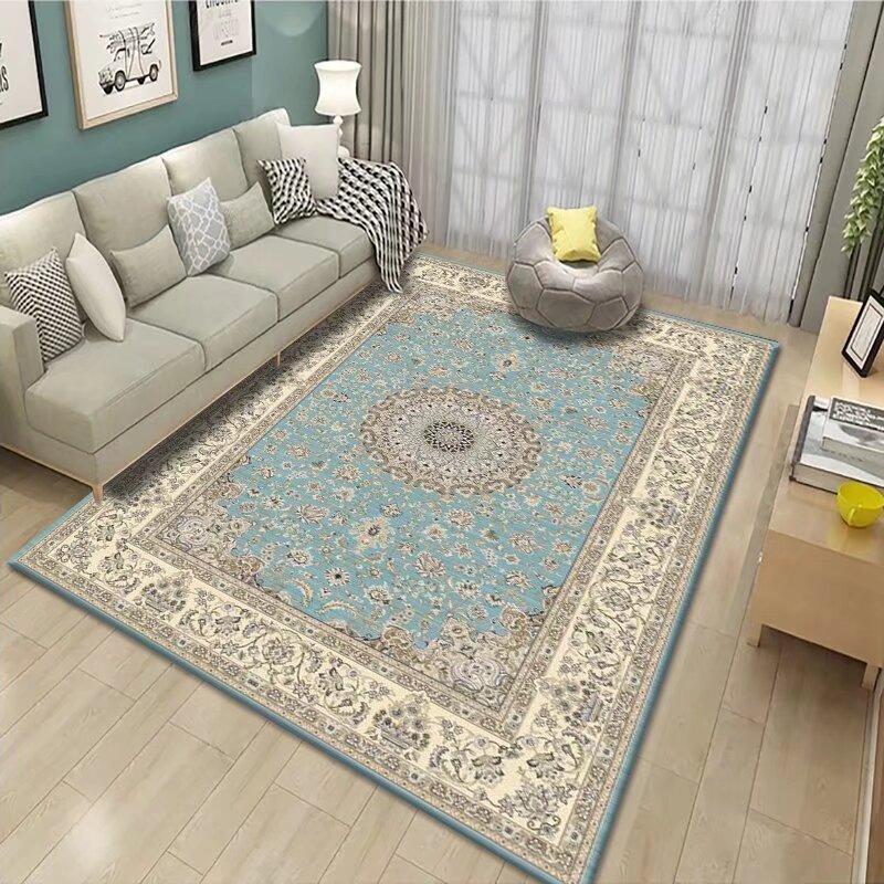 Persian Large Carpet In The Living Room Luxury Style Floor Mat Bohemian Pattern Anti-slip Soft Rugs for Bedroom Customizable IG