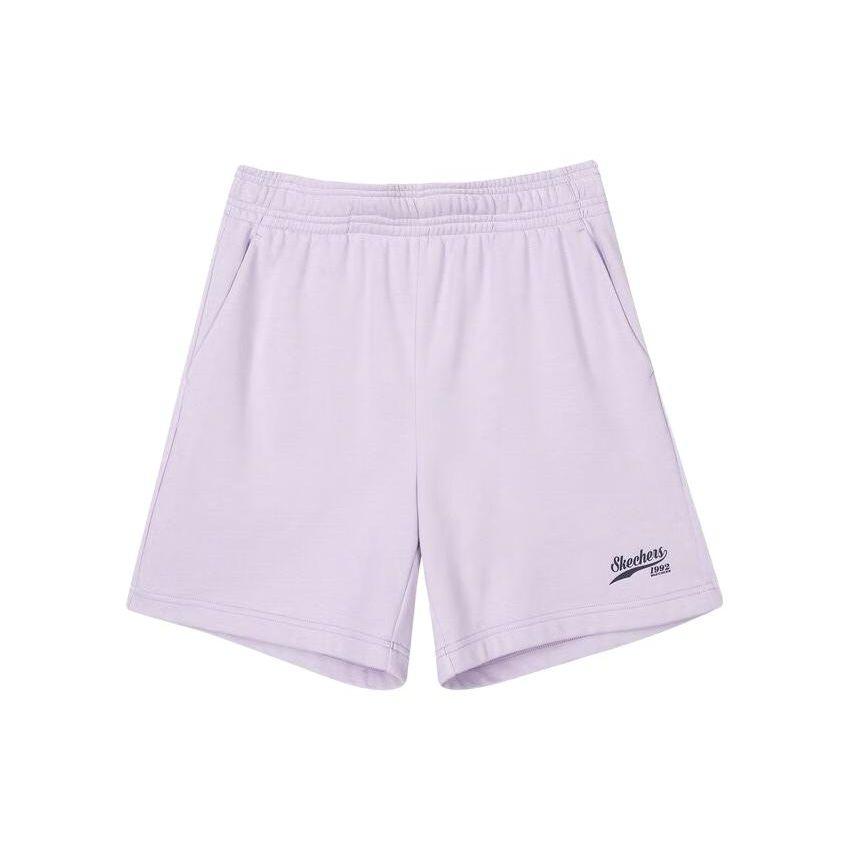 Skechers Solid Color Loose Fit Knit Casual Shorts Women shorts Lavender L223W138-02N4 M