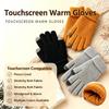 Warm Fleece Lined Knitted Touchscreen Gloves For Winter Sports Commuting Cold Weather Daily Use