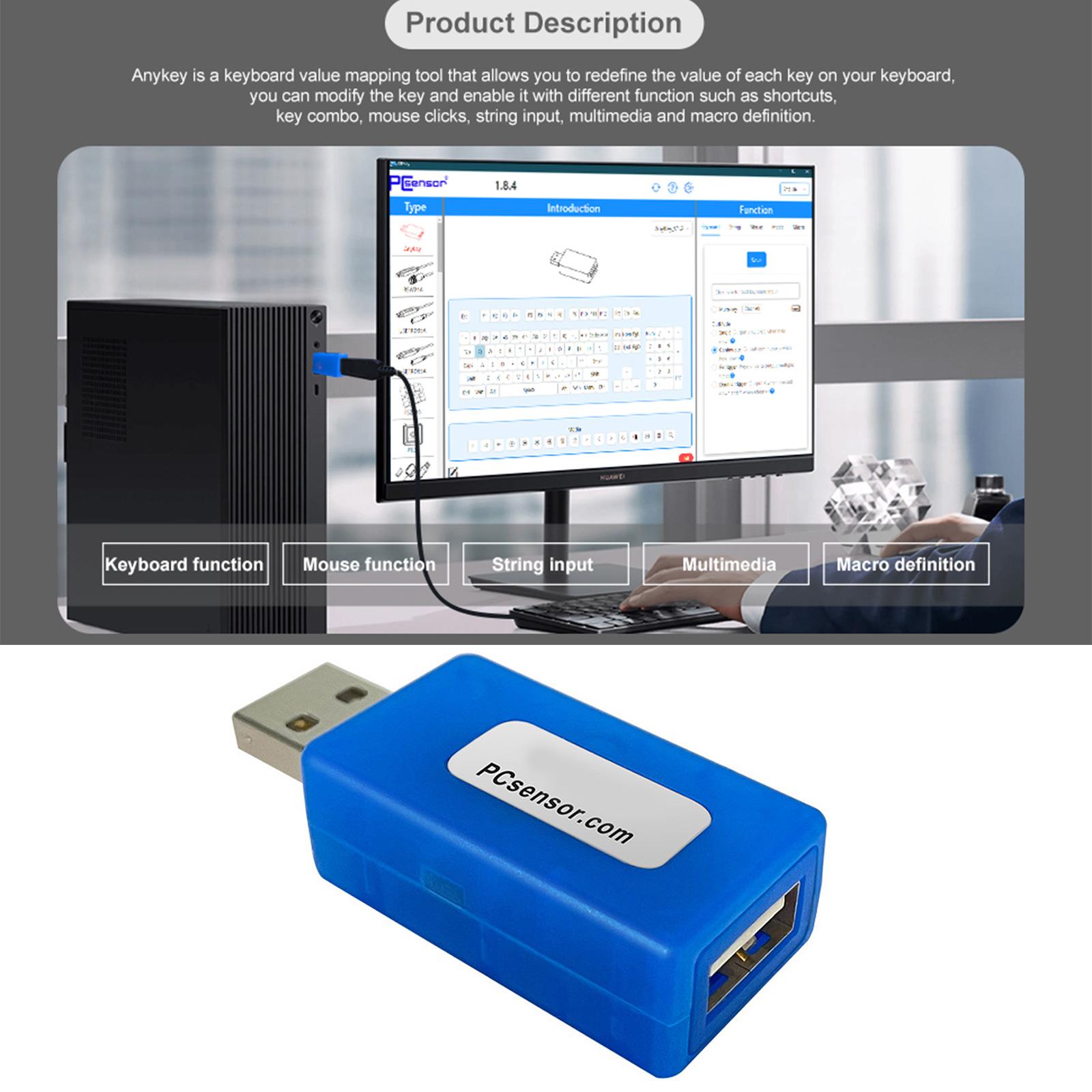

Модификатор клавиатуры Программируемый USB-переназначитель клавиш клавиатуры для улучшенной производительности в играх и офисе