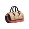 New COACH Lacey Canvas With Leather Boston Bag Handbag Shoulder Bag Crossbody Bag Small Size Women's Khaki & Pink CK562-IMOT4