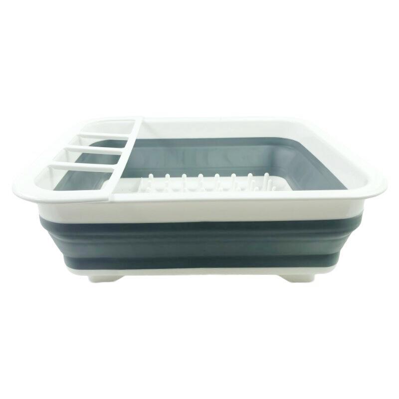 Multifunctional Foldable Drain Basket Rack for Household Tableware Storage