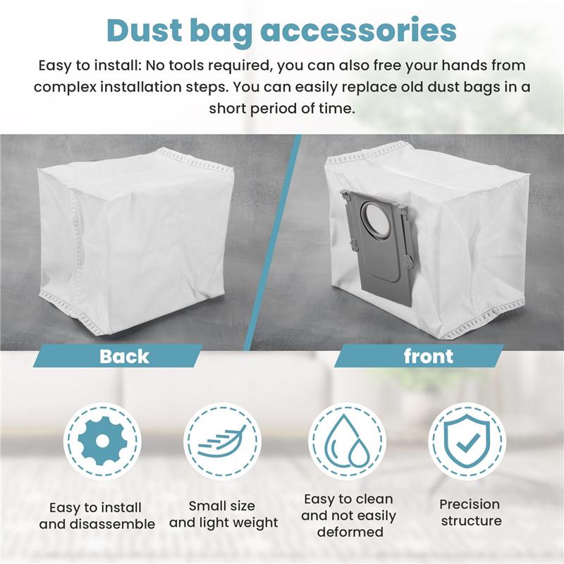 AEE4-30Pcs Dust Bag Replacement Accessories For Roborock T8, G10S, Q7 MAX, Q7 Max+, S7 MAXV Ultra Robotic Vacuum Cleaner